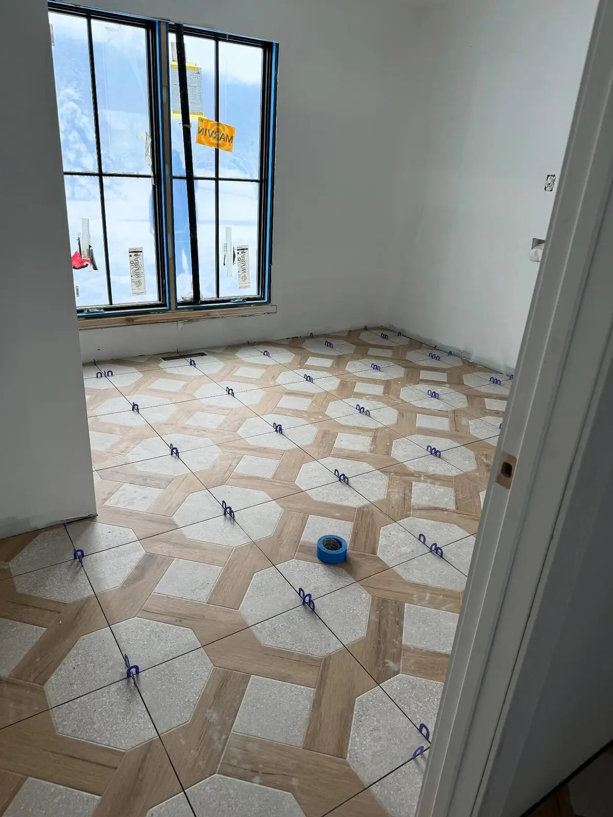 Laundry room before — framed out