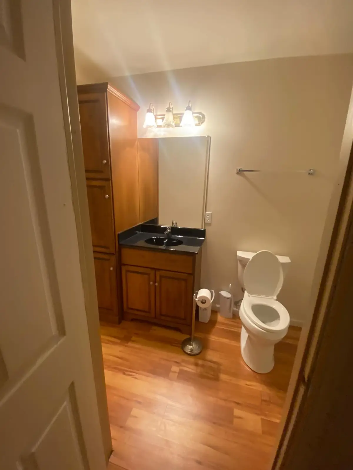 Powder room before