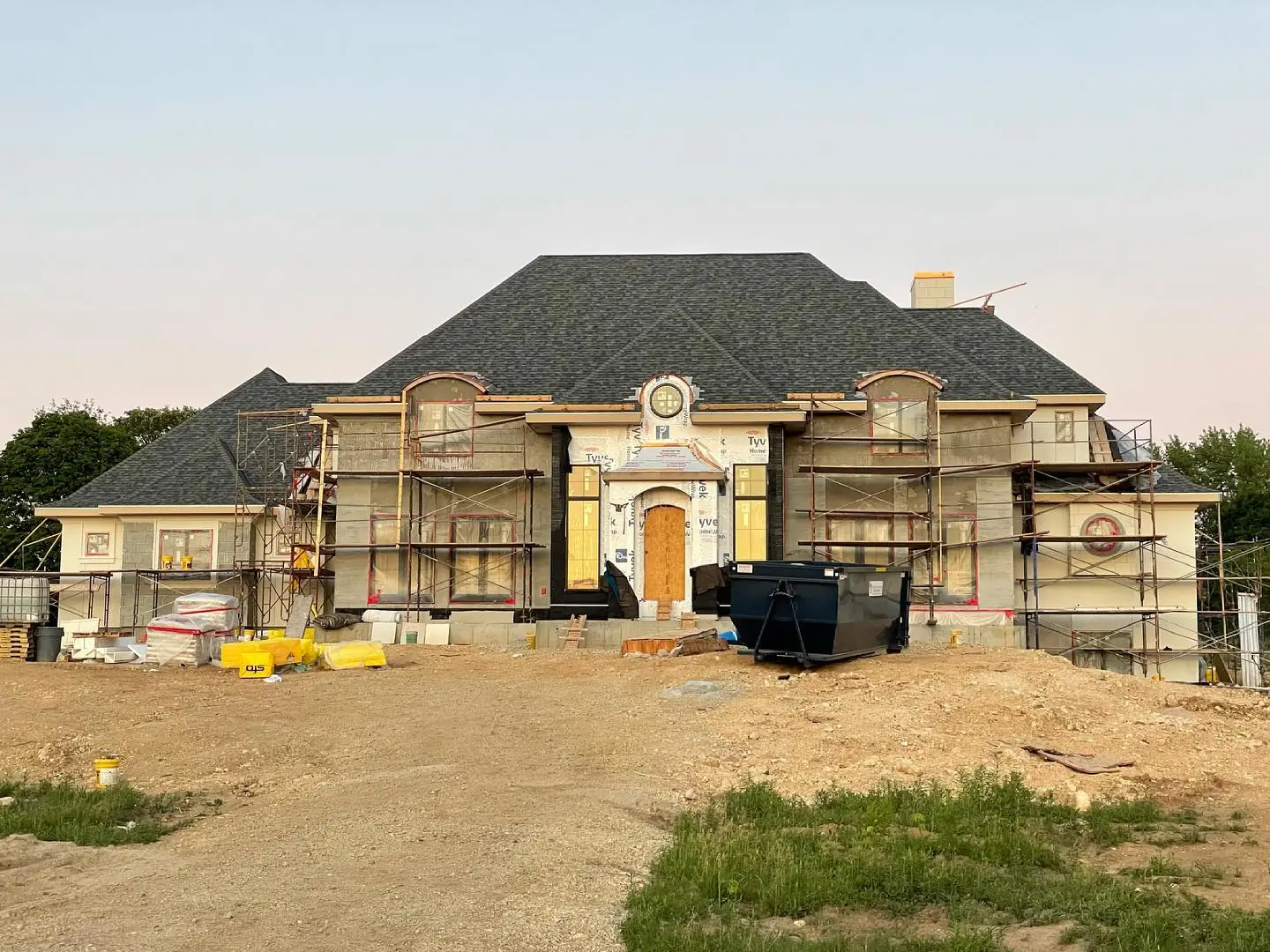 Stucco underway — June 2021