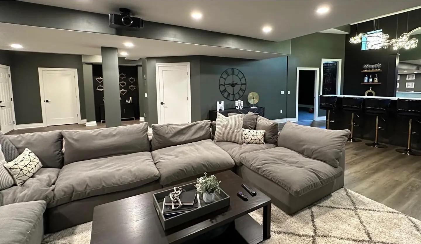 Lower level remodel, 2023 — after