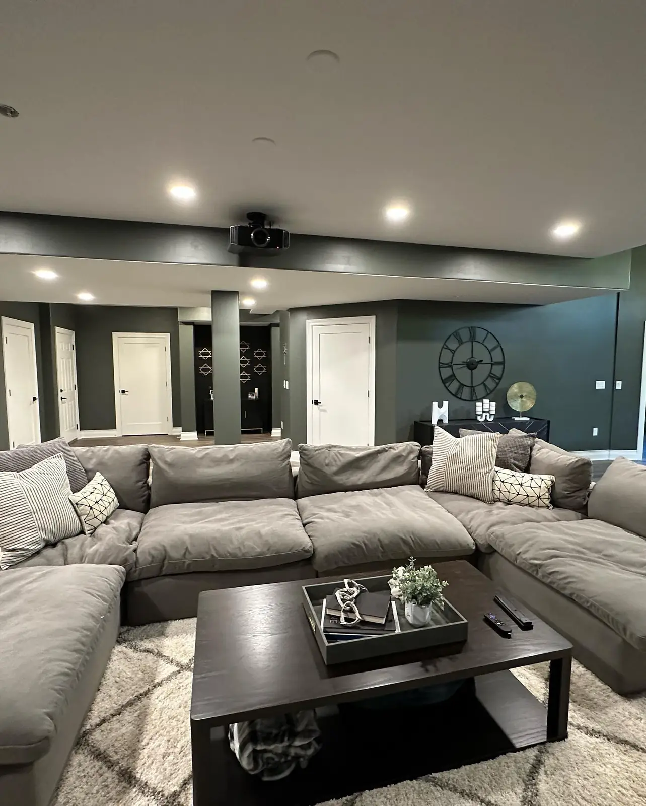 Lower-level media lounge