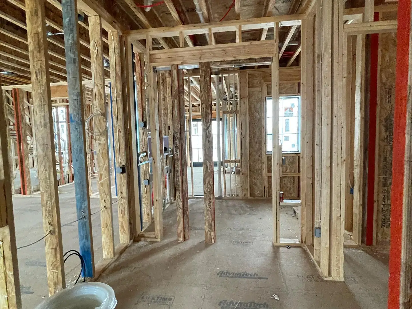 Mudroom before — framing